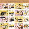 Engineering Truck Anime DIY Puzzle & Sticker Set for Kids