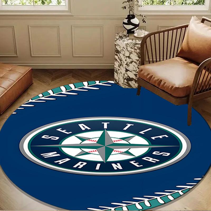 Mariners Team Logo Round mat, Anti-slip Circle Carpet Chair rug For livingroom,Bedroom, doormat home decor Gift Christmas Gifts