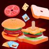 Деревянный набор для гамбургеров и сэндвичей с картофелем фри, игрушка-столбик из чикелле