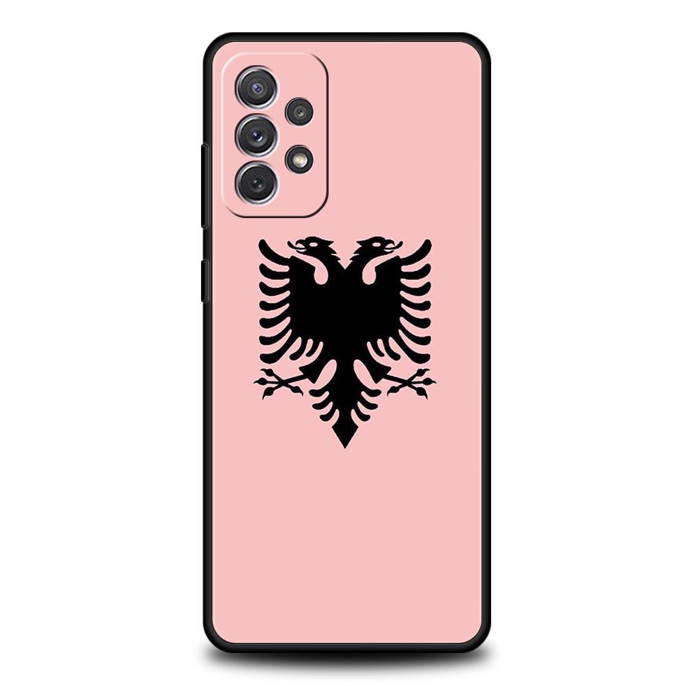 Чехол для телефона Samsung Galaxy A15 A13 A51 A71 A41 A31 A21S A03S A05 A12 A32 A52 A23 A25 A33 A53 A73 5G Обложка Флаг Албании