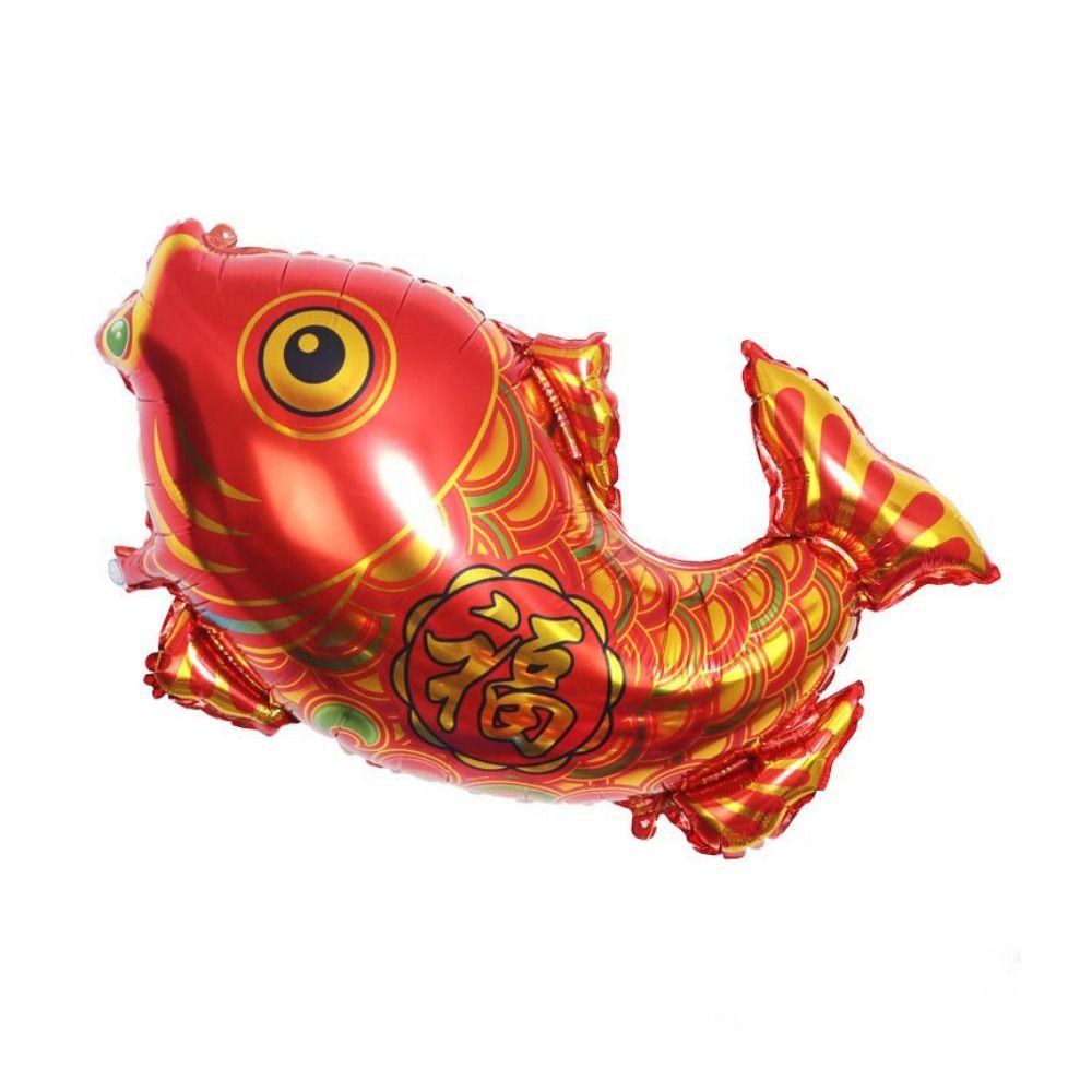 Chinese New Year Balloon Gold Ingot Fish Tassel Firecracker Shape Aluminum Film Balloon Spring Festival Home Decoration Balloon