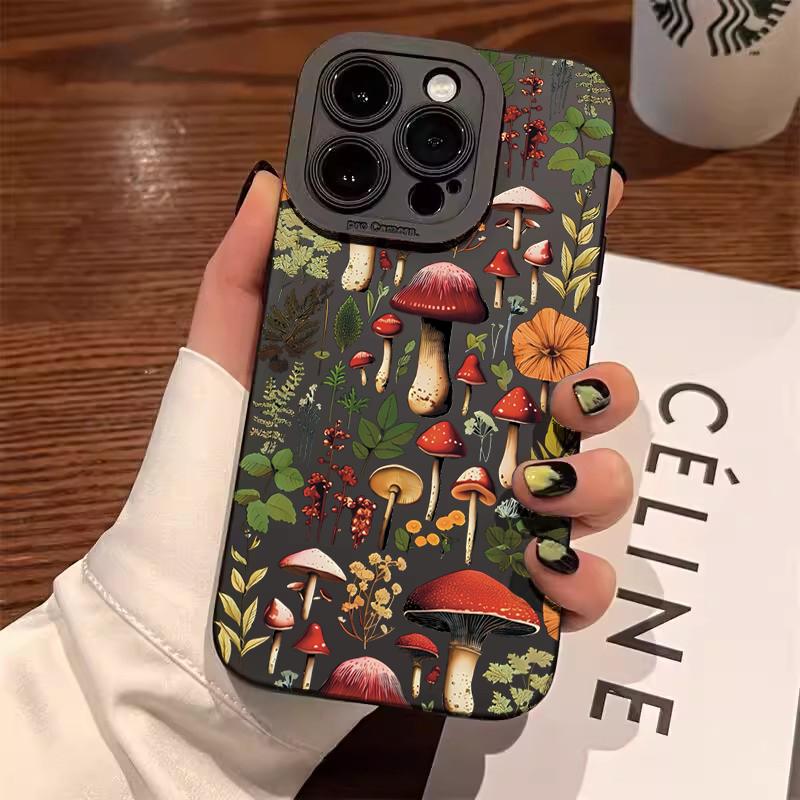 Case for Xiaomi 14 Cases Poco F6 Case Flower Herb Mushroom Phone Case for Mi 13 12 11 Lite 13T 12T Poco X6 X5 X3 F5 M6 Pro Cover
