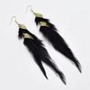 Bohemian Long Tassel Feather Earrings Twist Leaf Dangle Women's Earrings  Bride