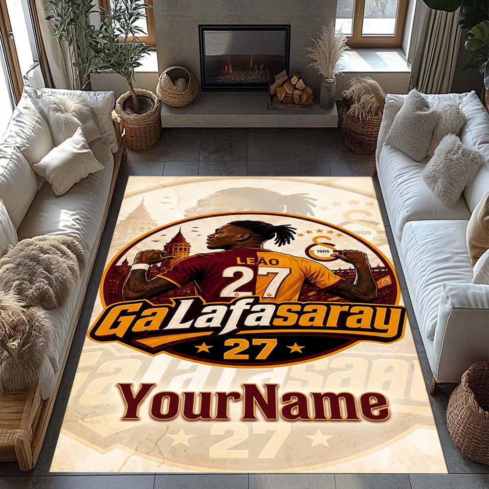 Galatasaray Customizable Name Floor Mat Design For Playrooms Entryway Foyer Study Room Antislip Carpet Office Home Decor Best For Christmas