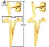 Oly2u Big Star Earrings Punk Stud Earrings Simplicity Stainless Steel Earrings for Women Jewelry Oorbellen