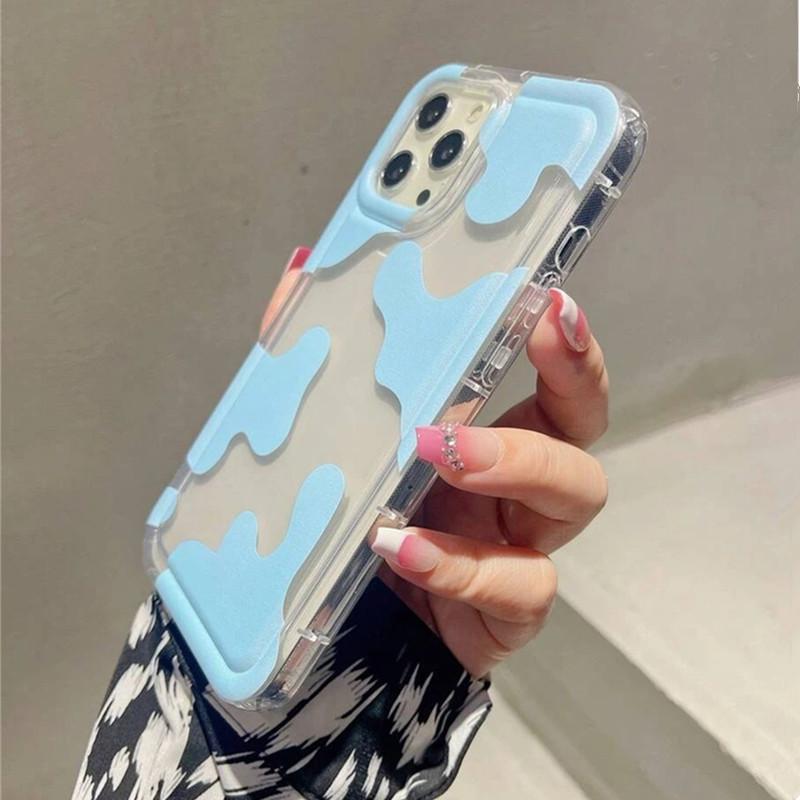 Красочный чехол для телефона с принтом коровы, мягкий прозрачный, для iPhone 15 13 12 11 14 Pro Max Mini XR XS 7 8 14 15 Plus, противоударный чехол с воздушной подушкой