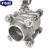 FGO 3-Piece Butt-Welded Stainless Steel Ball Valve