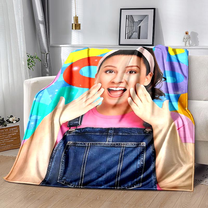 1pc Blanket Franco Ms. Rachel Educational Adventures Print Design, Lightweight Blanket for Sofa, Bed- Soft &Warm, Gift for All Seasons like Christmas,