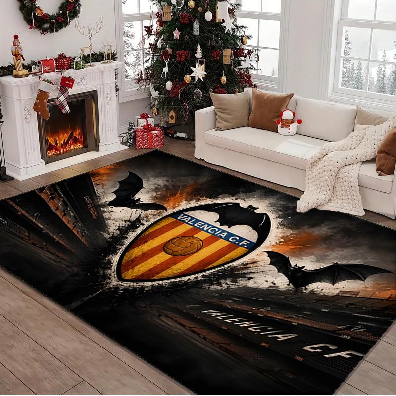1PC rug Valencia Crest Design Carpet, Chair Rug,Area Rug for Office Bedroom living rooms bedroom, Doormat decor Christmas fan gifts