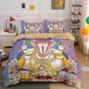 Duvet Cover Ganesha Lord Microfiber Indian Elephant Bedding Set Bohemia Mandala Comforter Cover King For Boys Girls Room Decor