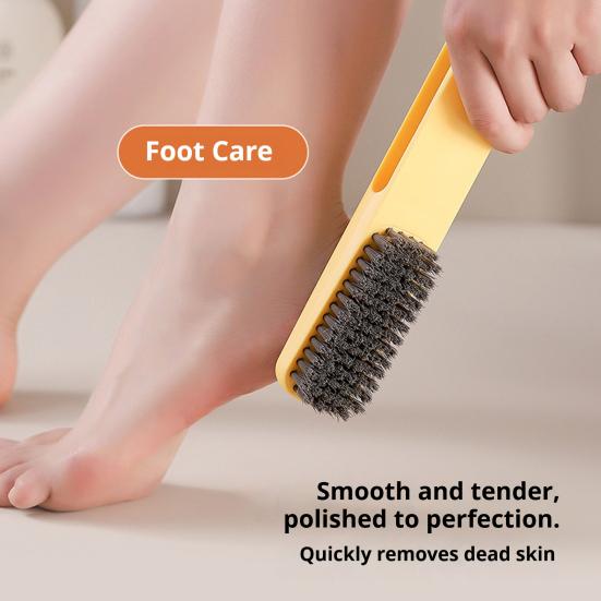 Щетка для чистки ногтей на ногах, скруббер и эксфолиатор для межпальцевых промежутков с длинной ручкой, мягкие силиконовые щетинки для педикюра, душа и путешествий