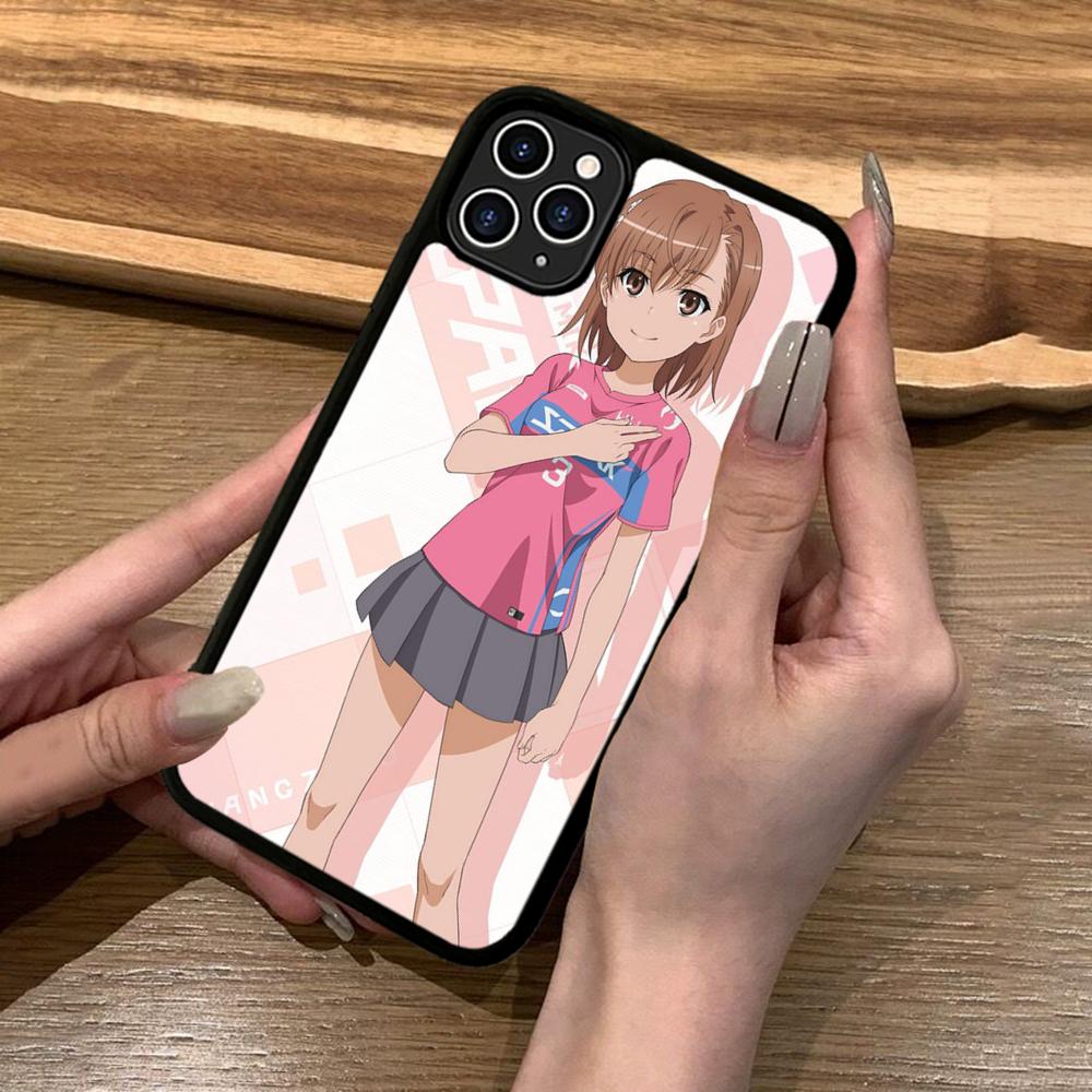 Аниме М-Мисака Микото Милый Чехол для Телефона Силиконовый PC+TPU Для Для iPhone 11 12 13 14 15 16 Plus Pro Max Чехол