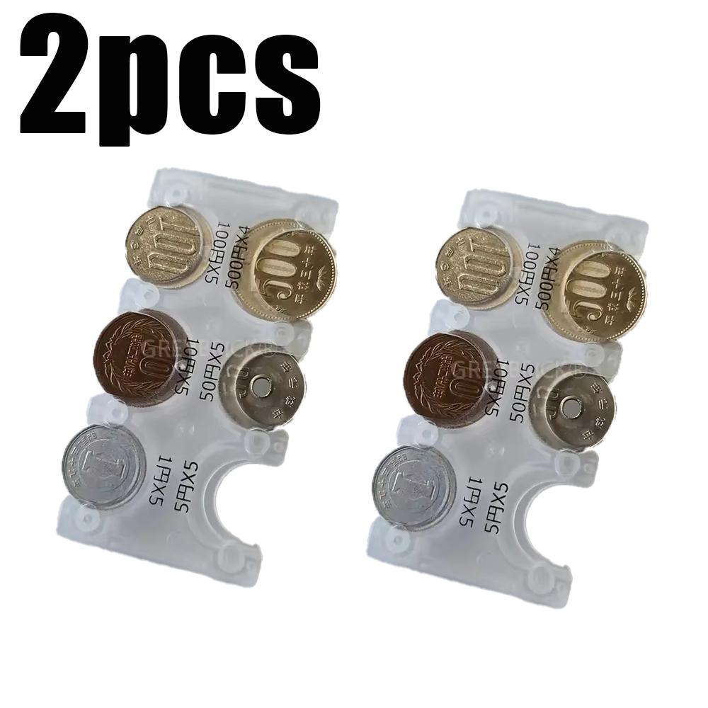 1/2/3 шт. Портативный органайзер для монет Прозрачный портативный пластиковый держатель для монет Сортировка японской валюты Дорожный прозрачный картхолдер