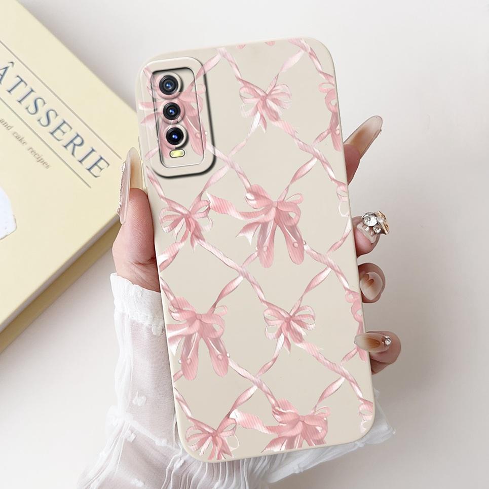 For Vivo V2027 V2028 V2029 Back Cover Vivo Y11S Y12s Y12a Y20 Y20s Y20i Case Girly Fashion Funda Soft Liquid Silicone Bumper
