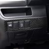 Carbon Fiber Car Headlight Switch Adjust Panel Cover For Toyota Highlander 15-18