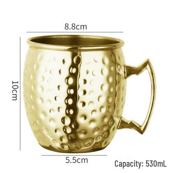 Медная кружка для Moscow Mule, нержавеющая сталь 304, чеканный дизайн, бокал для вина и коктейлей