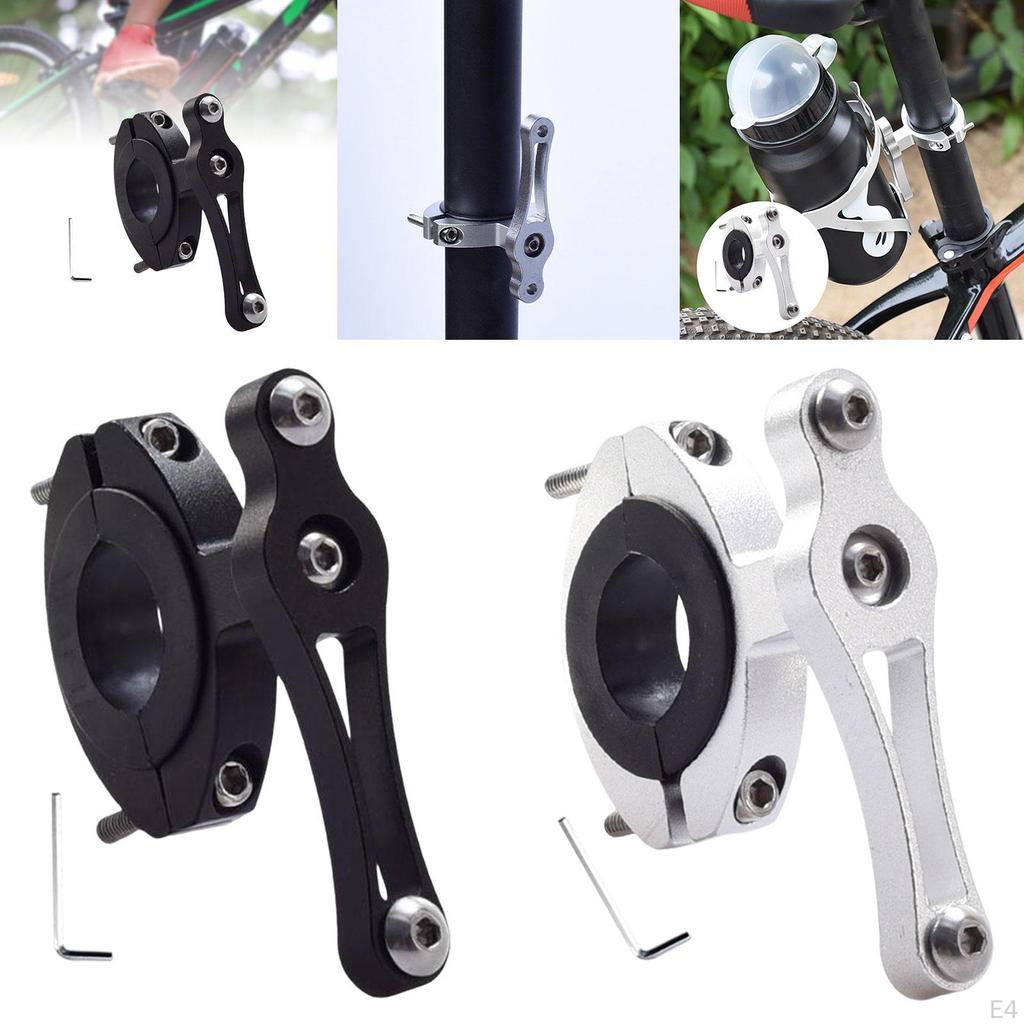 Bicycle Bottle Cage Adapter, Bike Holder, Handlebar Bracket Clamp for Road Bikes, Mountain