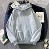 Women's Fashion Casual Solid Color Hooded Sweatshirt Loose Sports Tops Pullover