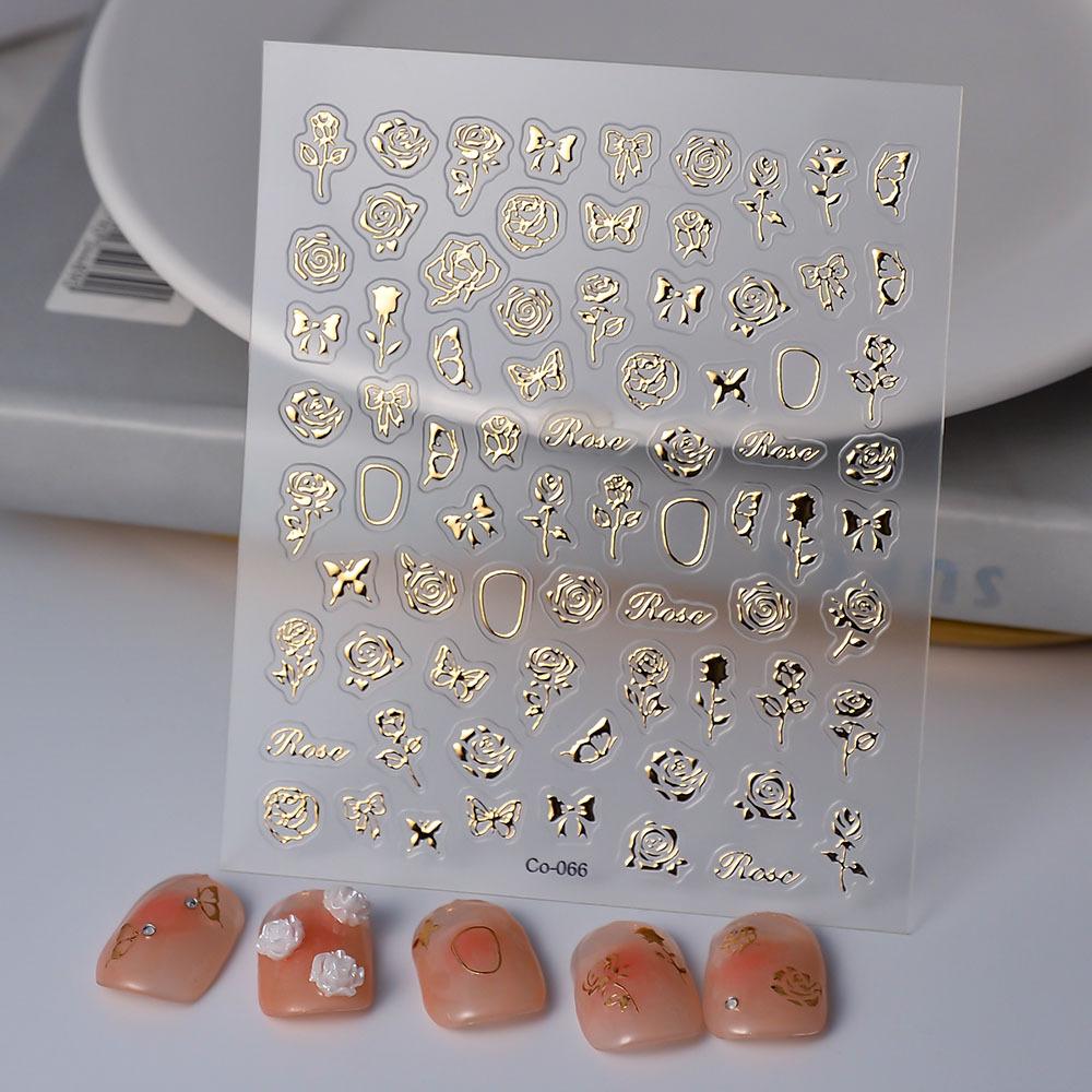 Снежинка Рождественская елка Носить Украшения Для Ногтей Оптовая Позолота Наклейки Для Ногтей Водонепроницаемые