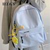 Ins Japanese Girl Schoolbag Female, Korean Version of Junior High School Students Solid Color Versatile Backpack High School Students Large