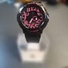 Used Ultrasonic Cleaning Waterproof Grease Applied Time Adjusted CASIO Baby-G Black Pink Ana-Digi