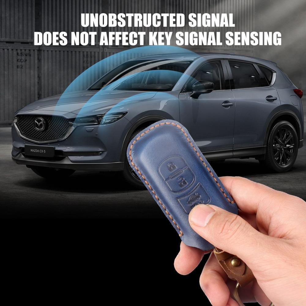 Leather Key Cover for Mazda 3 6 CX5 Atenza Car Keys Protective Case Durable Stylish