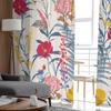 Цветы плотные листья лепестки современные тюлевые шторы с принтом для спальни, декора балкона, окна, креативная модная домашняя прозрачная занавеска