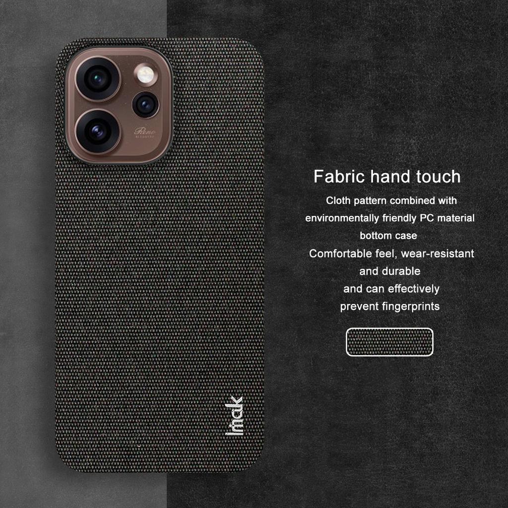 IMAK Ruiyi Series for Oppo Reno15 Pro Max 5G (Global)/Reno15 Pro 5G (China) Case Fabric Texture Leather + PC Phone Back Cover