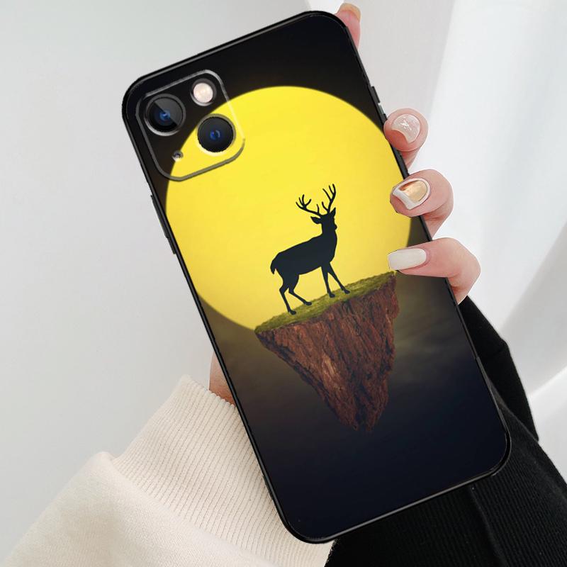 Чехол для телефона с изображением оленя и северного оленя для iPhone 17 Pro Max 15 14 13 11 12 16 Pro Max mini 15 16 Plus 16e 17 Air Cover
