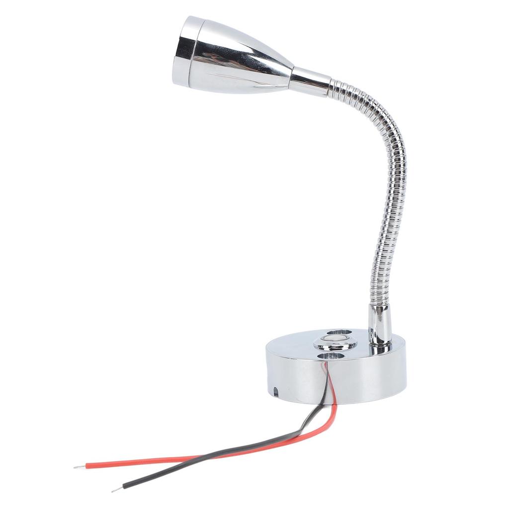 Светодиодный светильник для чтения в автодоме, хромированный, комнатный, прикроватный, для лодки, яхты, USB, 3 регулируемых цвета света, сенсорный светильник D