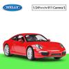 Масштаб 1/24 Welly Porsche 911 CARRERA S, модель автомобиля из сплава, литье под давлением, металлические игрушечные автомобили, модель автомобиля, коллекция высокой имитации, детские подарки