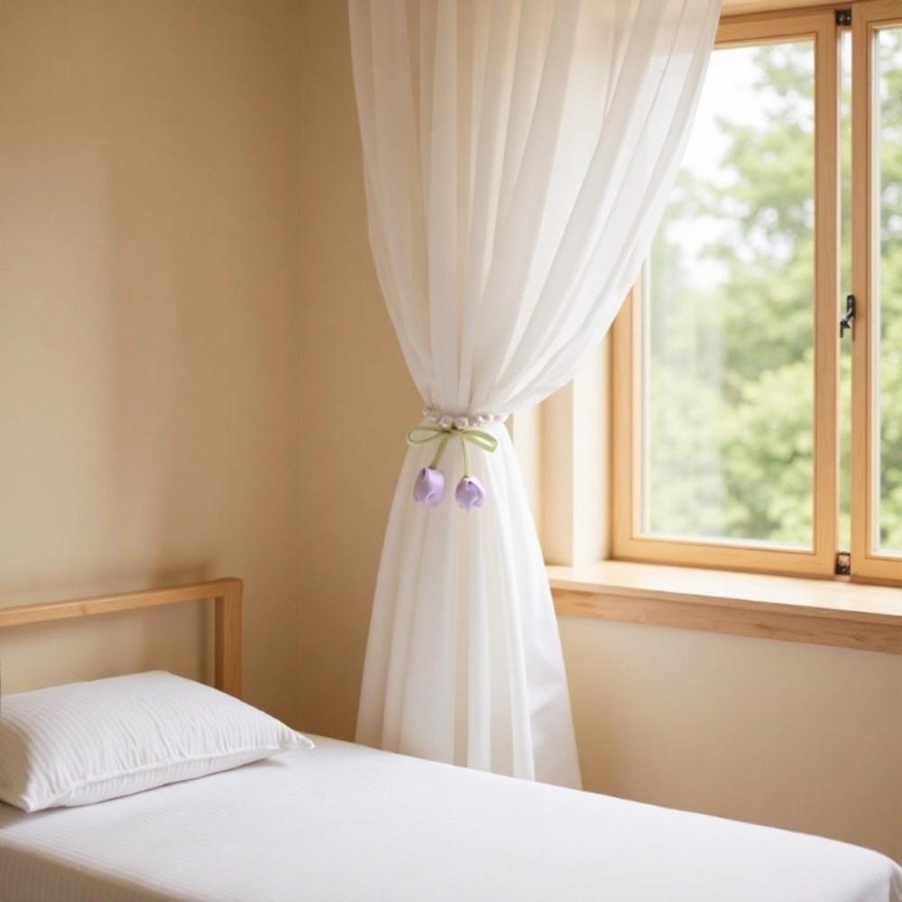 Tulip-Shaped Tulip Curtain Straps Magnetic Curtain Buckle Creative Drapery Holders Home Decor