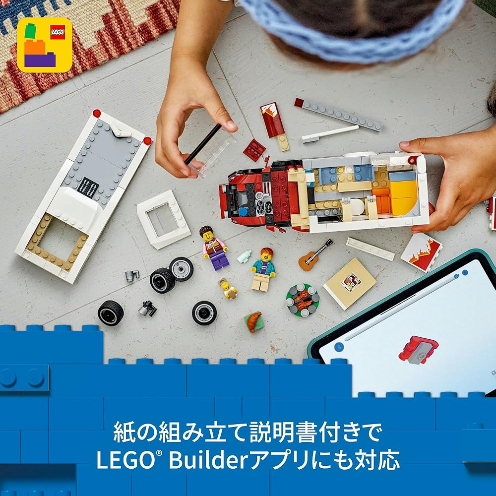 Набор для сборки LEGO City Праздничный кемпер, 6-9 лет, Машина, Блоки 60454