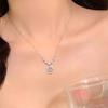 Pink Diamond Cat Necklace for Women Light Luxury Niche Exquisite Simple Versatile Clavicle Chain High-end New Style