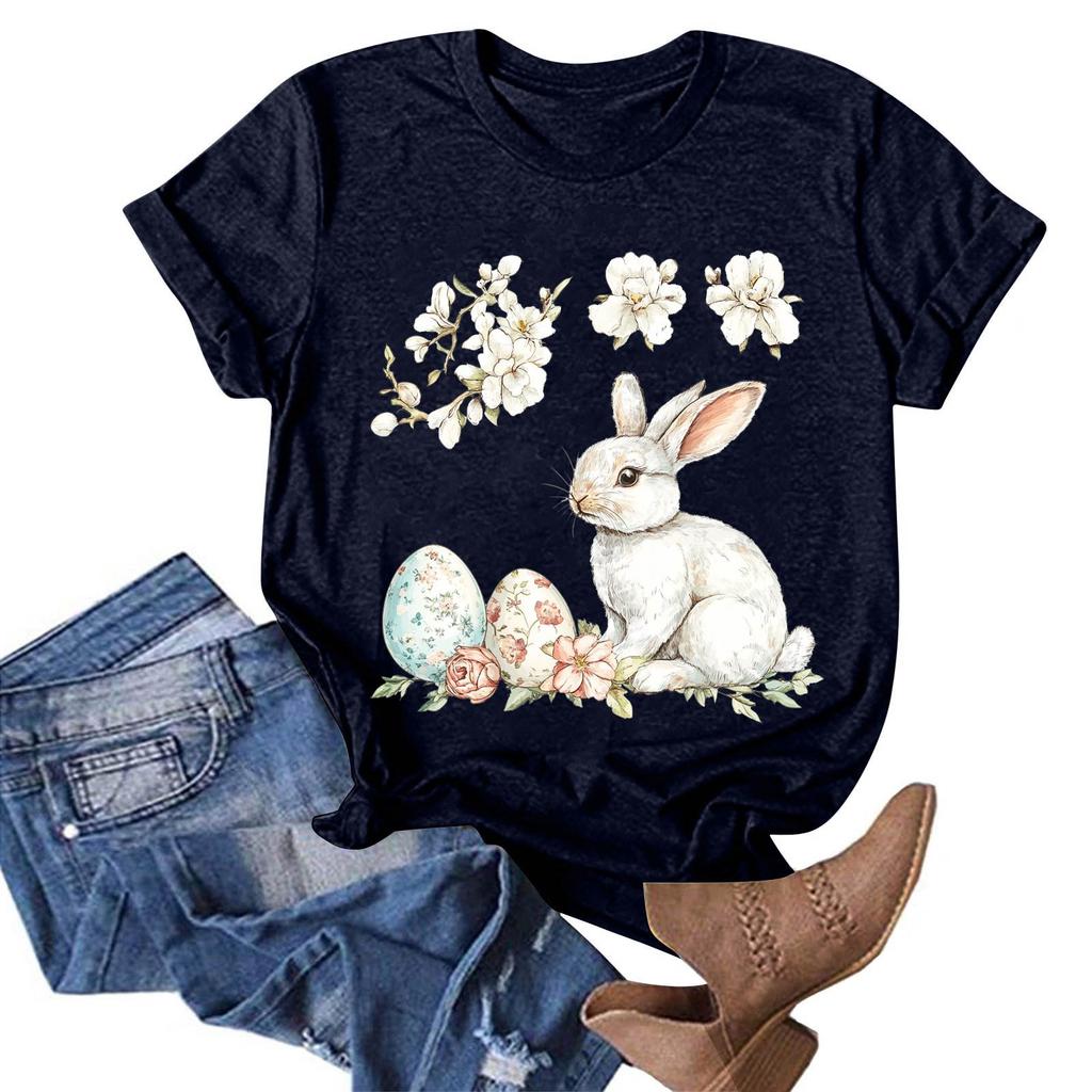 Женская модная повседневная футболка с круглым вырезом и принтом, пуловер с короткими рукавами, топ