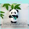 Fluffy Bamboo Leaf Panda Plush Keychain Delightful Mini Gift For Panda Lovers