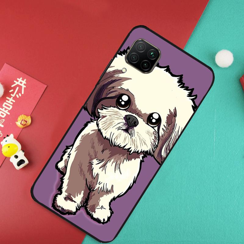 Cartoon Shih Tzu Dog For Huawei Nova 12S 9 10 SE 7i 8i 11i 12i Y60 Y61 Y70 Y72 Y73 Y90 Y91 P20 P30 P40 Lite Case
