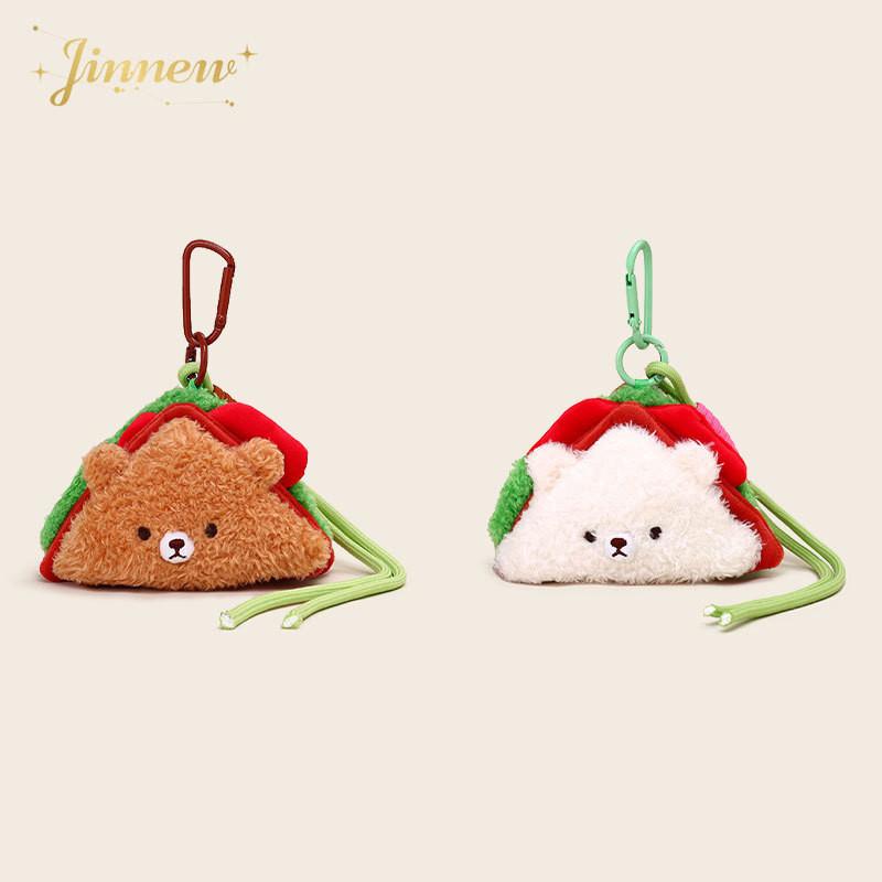 Милый плюшевый брелок-сэндвич с прочной веревкой для аксессуаров для сумки, подарки