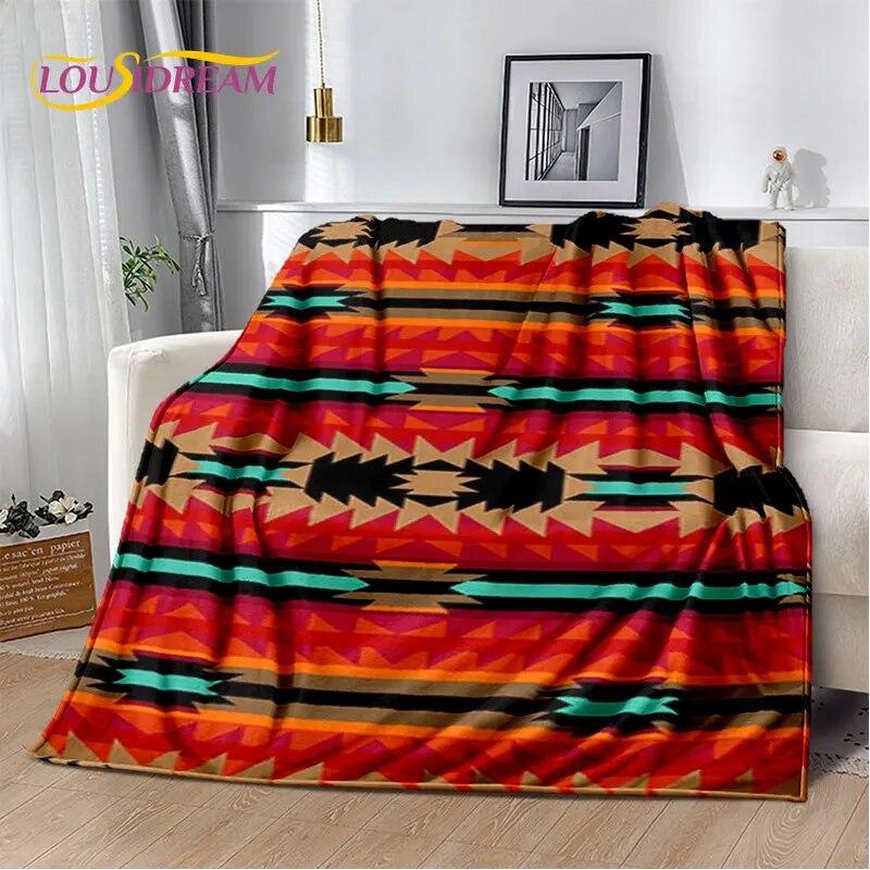 Nordic Bohemia Persia Series Soft Plush Blanket,Flannel Blanket Throw Blanket for Living Room Bedroom Bed Sofa Picnic Leisure