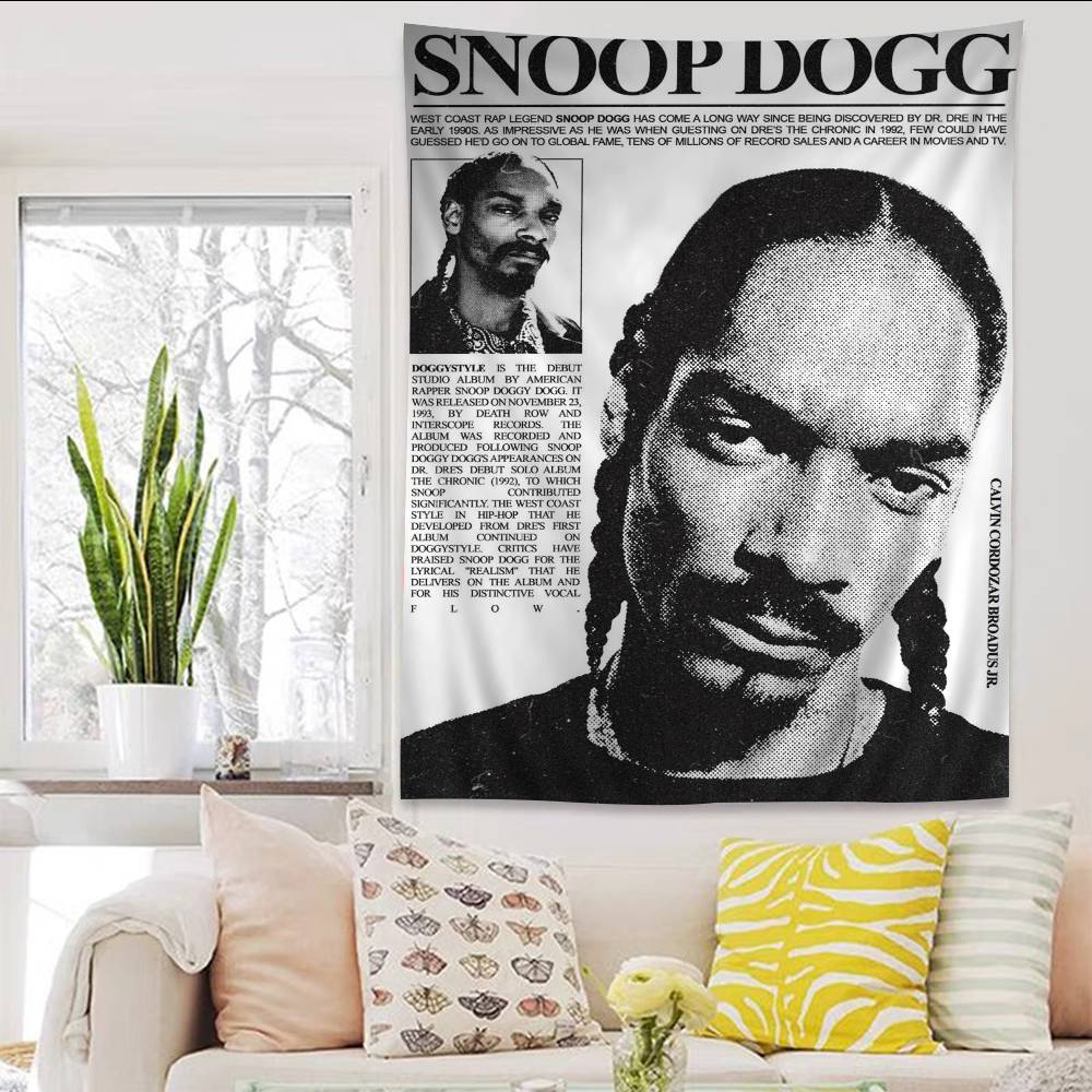 Hip-Hop Rapper S-Snoop D-Dogg Printed Large Wall Tapestry Cheap Hippie Wall Hanging Bohemian Wall Tapestries Mandala Home Decor