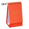 Academic Year Calendar 2027 Desk Calendar, Standing Flip Desktop Minimalist Gold Foil Cover Decorative Organizer Monthly Planner, Thick Paper for Note