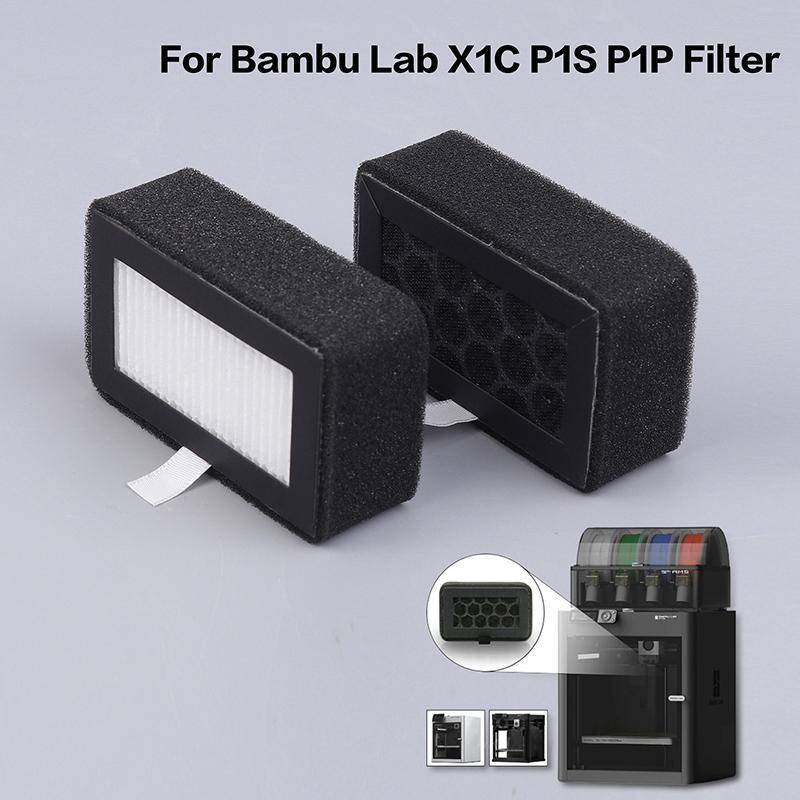 1/2/3 шт. Улучшение для Bambu Lab X1C P1S P1P Фильтр HEPA 13 + Активированный уголь Комбинированный воздушный фильтр Ультра Замена