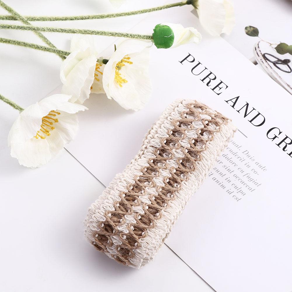 Woven DIY Scrapbook Home Ornament Lace Wedding Party Supplies Burlap Roll Jute Ribbon Hemp Rope
