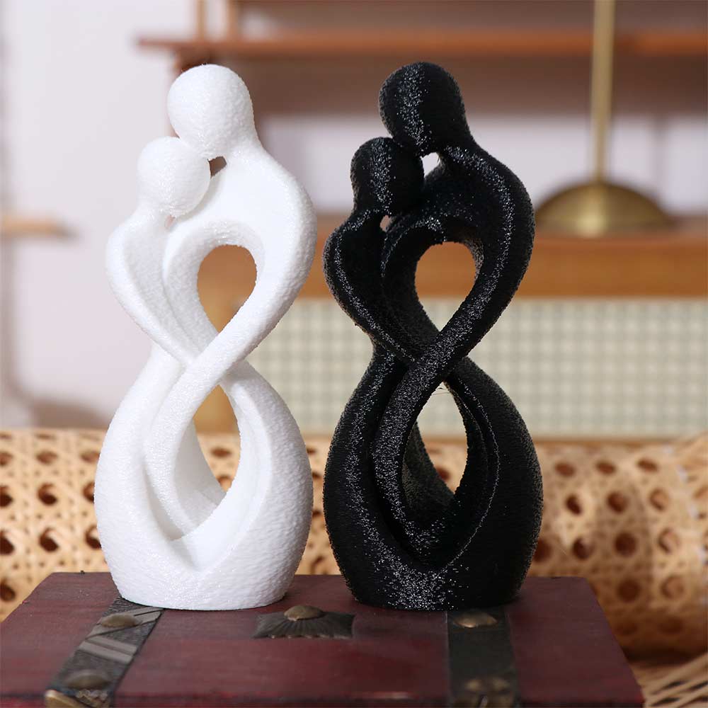 Romantic Lovers Figure Table Figurines 3D Printed Embrace Art Table Statue Wedding Gifts