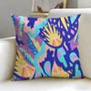 art theme Abstract Colorful Pattern Cushion Cover Soft  EasyWash Pillow Case  Versatile for Couch Bed Travel and Office
