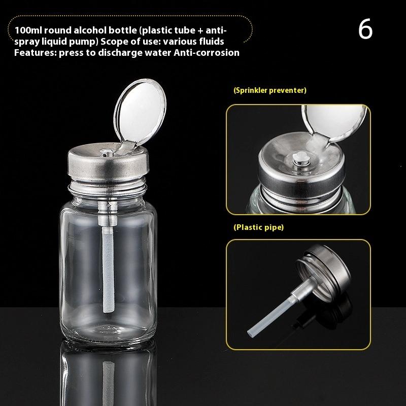 Многоразовые стеклянные бутылки для хранения лака для ногтей, пустые, дозатор с помпой для жидкости, средство для снятия лака, очиститель, инструменты для макияжа и маникюра
