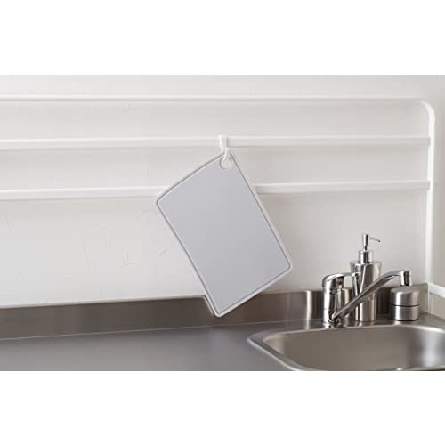 R(R) Silicone Cutting Board, Lightweight and Compact, Floating Storage, SM-812 Silicone Cutting Board, Medium, Light Gray