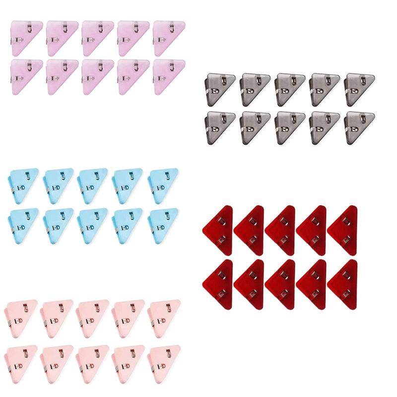 10-50pcs Multi Triangular Corner Clip Multifunctional Student Book Clip Paper Storage Tool Folder Office Desktop Storage Tool