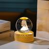 Crystal 3D Jesus 2.36in Ball Statue Religious Gifts for Women Men Glass Christian Sphere for Room with Warm Light Base Collecti