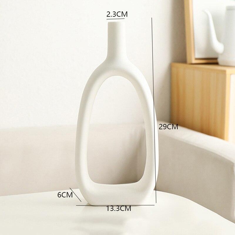 Белая керамическая ваза, домашний декор, вазы, украшение комнаты, цветочная композиция, контейнер, скандинавское настольное искусство, украшение цветочного горшка